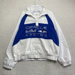 Hollister x Oracle Red Bull Racing Track Jacket Men’s L White / Blue Graphic